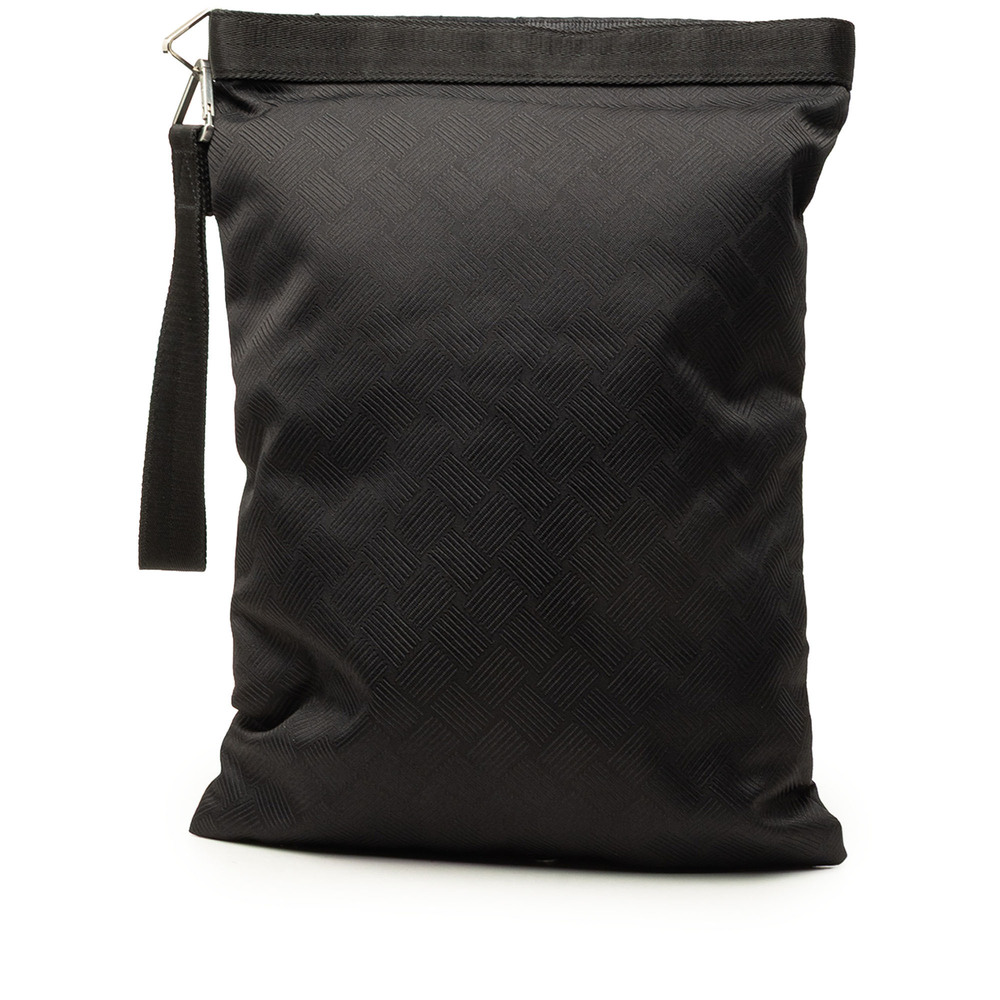Pre-Loved Bottega Veneta Nylon Intrecciato Effect Clutch